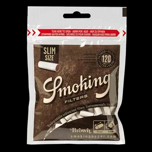 Smoking Filter Brown Slim 120 stk.