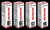 Vapeson Red USA Mix - 0 - 6 - 12 - 18 mg.